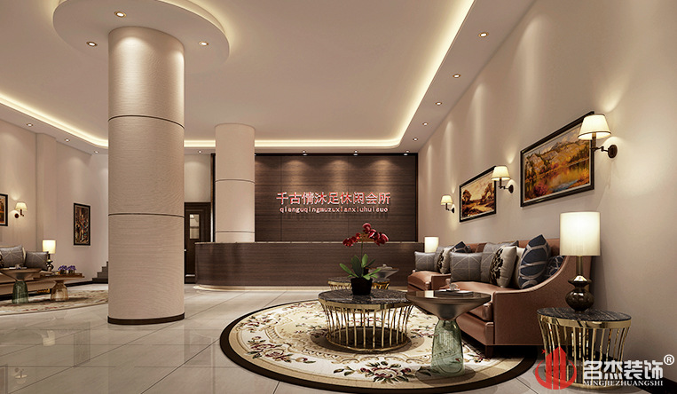 休闲会所一楼大厅装建设计