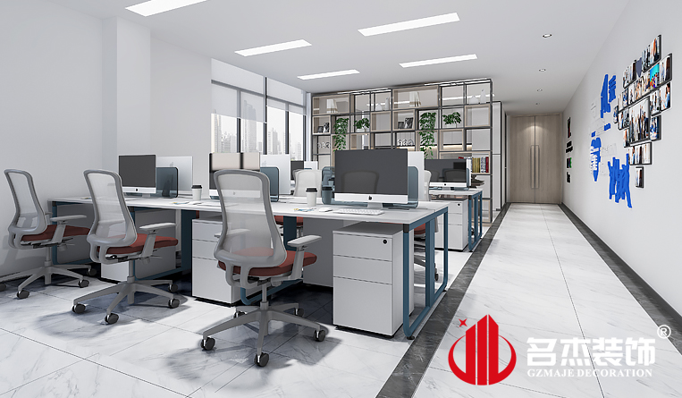 盛开办公区域装建设计成效