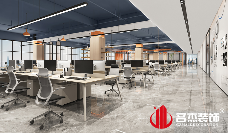盛开办公区装建设计成效