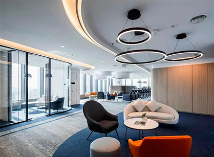 打造专业轻巧的再保险办公装建设计空间——汉诺威再保险Hannover Re
