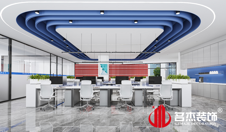 盛开办公区装建设计成效